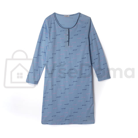 Dámská noční košile z bavlny – dlouhý rukáv