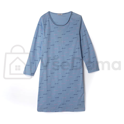 Dámská noční košile z bavlny – dlouhý rukáv