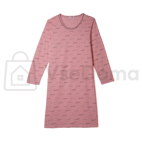 Dámská noční košile z bavlny – dlouhý rukáv