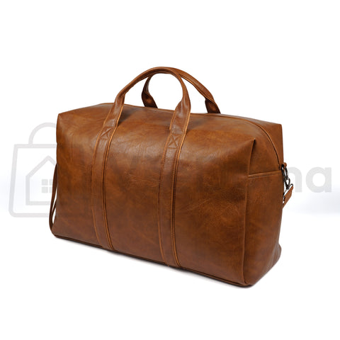 Cestovní taška z koženky – hnědá (29L)