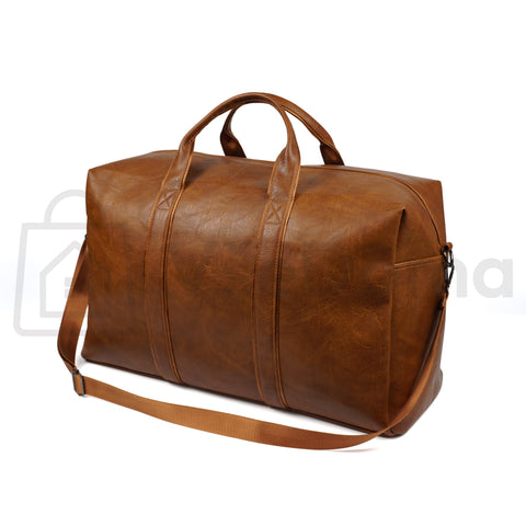 Cestovní taška z koženky – hnědá (29L)
