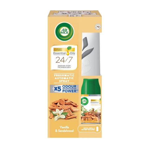 Air Wick Freshmatic komplet Vanilla & Sandalwood 250ml