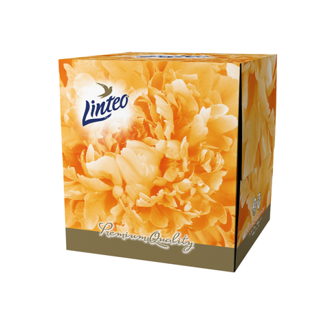 Papírové kapesníky Linteo Premium – bílé, 3vrstvé, 60 ks v krabičce