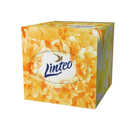Papírové kapesníky Linteo Premium – bílé, 3vrstvé, 60 ks v krabičce