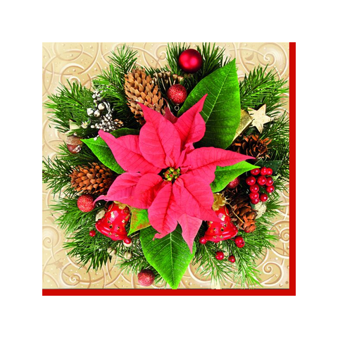 Ubrousky DAISY L Red Poinsettia, 20ks