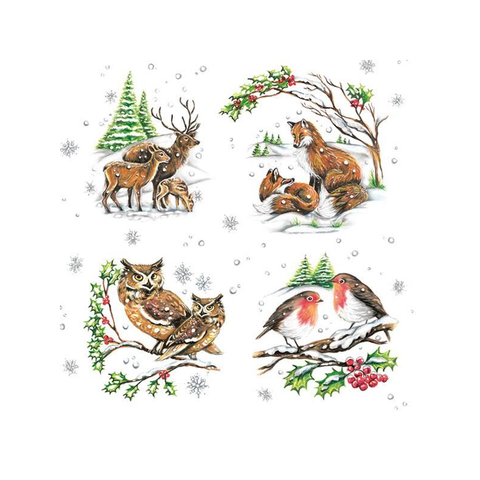 Ubrousky DAISY L Winter Animals, 20ks