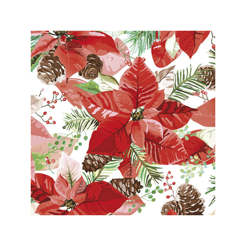 Ubrousky DAISY L Christmas Poinsettia, 20ks
