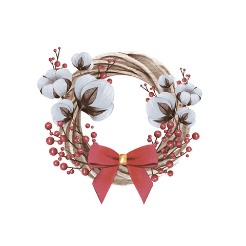 Ubrousky DAISY L Wreath with Cotton, 20ks