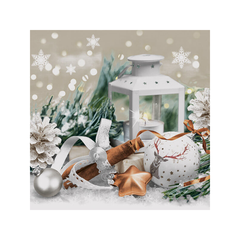 Ubrousky DAISY L Lantern with Cinnamon Sticks, 20ks