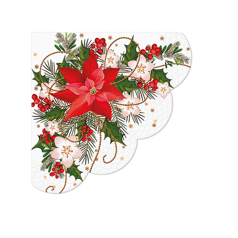 Ubrousky PAW Dekor R Poinsettia Composition, 12ks