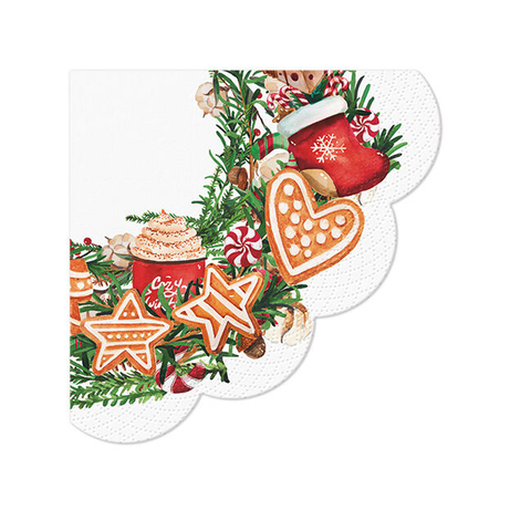 Ubrousky PAW Dekor R Gingerbread Wreath, 12ks