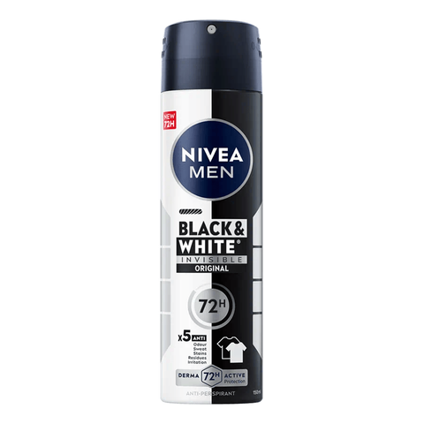 Nivea Sprej antiperspirant pro muže Black & White Invisible Original 150ml