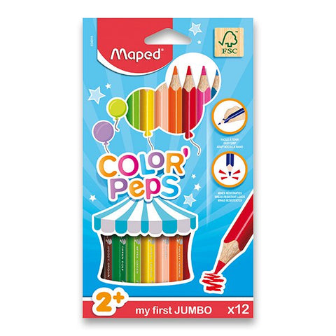 Pastelky Maped Color'Peps Jumbo - Trojhranné