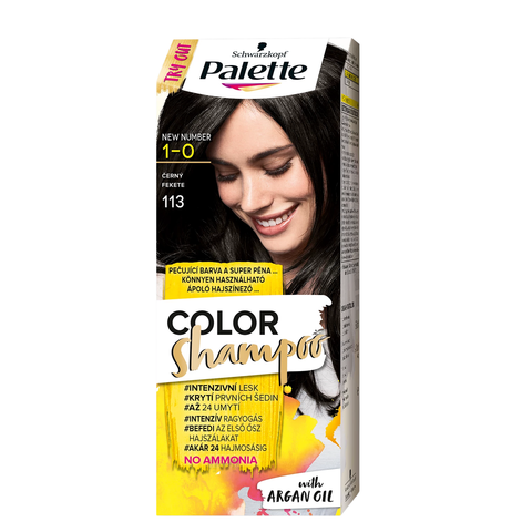 Palette Barva na vlasy Color Shampoo Černý 113 50ml