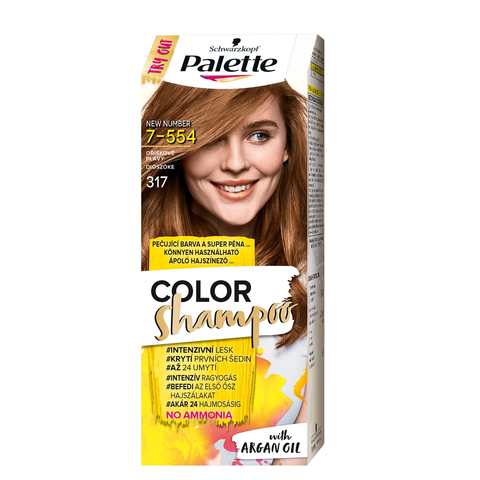 Palette Barva na vlasy Color Shampoo Oříškově plavý 317 50ml