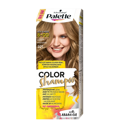 Palette Barva na vlasy Color Shampoo Středně plavý 321 50ml