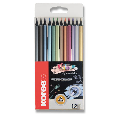Pastelky Kores Kolores Metallic - 12 barev